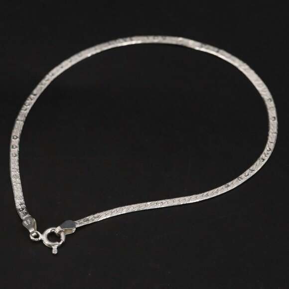 I LOVE YOU Bracelet Sterling Silver ARGENTO ITALY Diamond Cut wi Engagement Ring - Picture 5 of 7